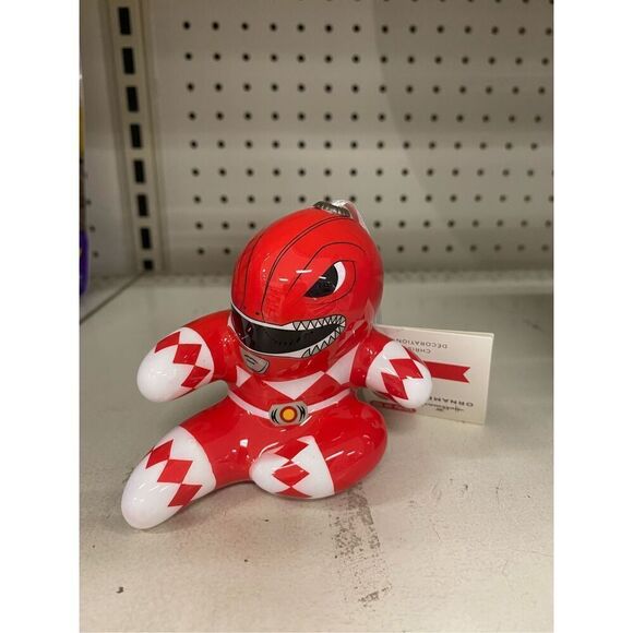 Hallmark Power Rangers Red Ranger (Jason) Decoupage Christmas Ornament - Picture 3 of 3